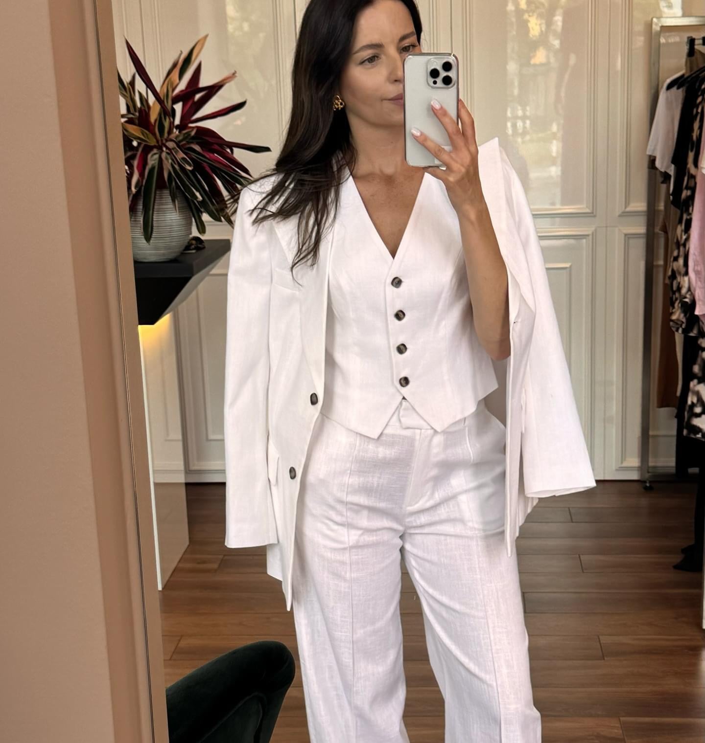 Lniana marynarka Palermo Bianco
