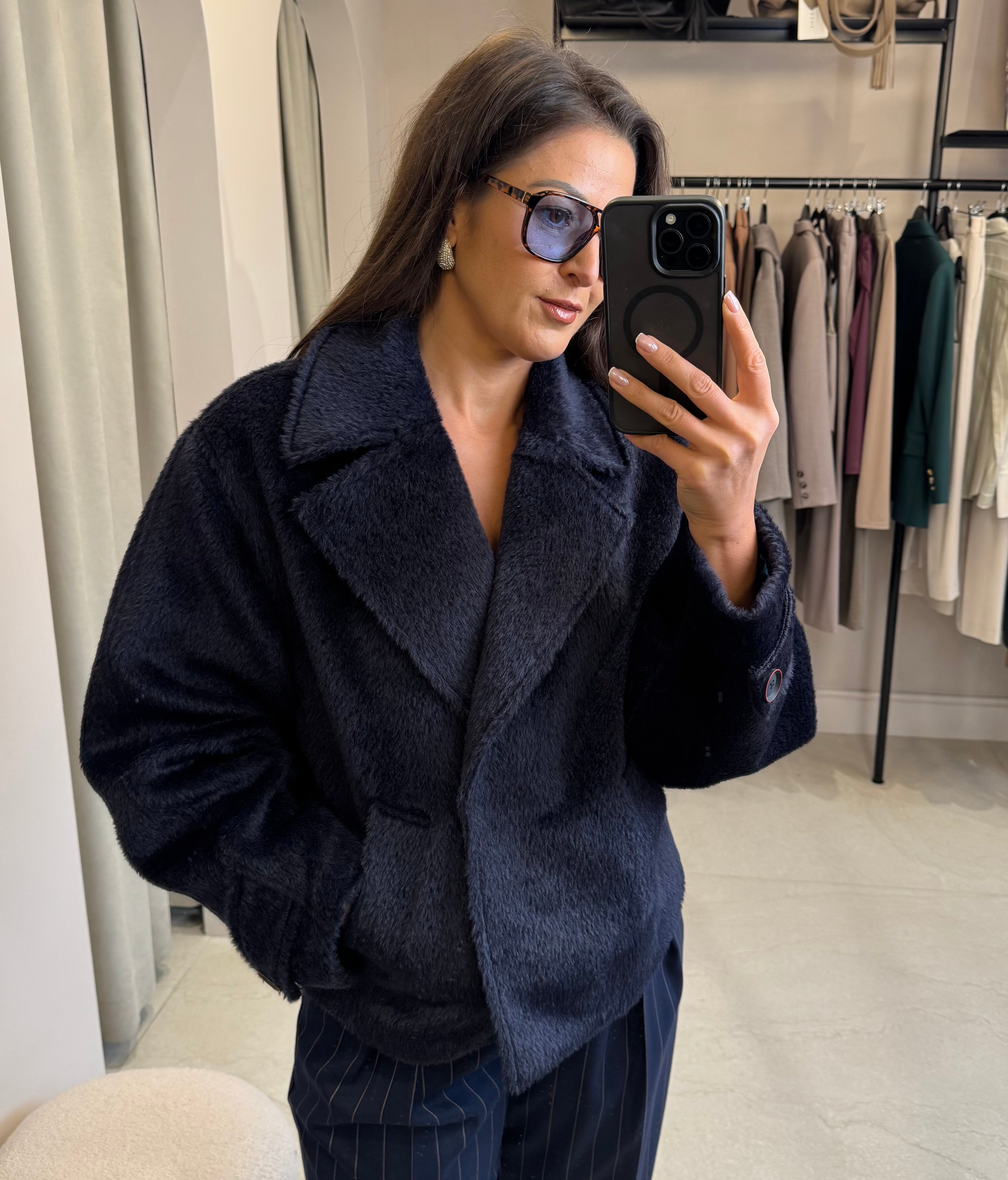 Krótka kurtka Maggiore Blu Marina