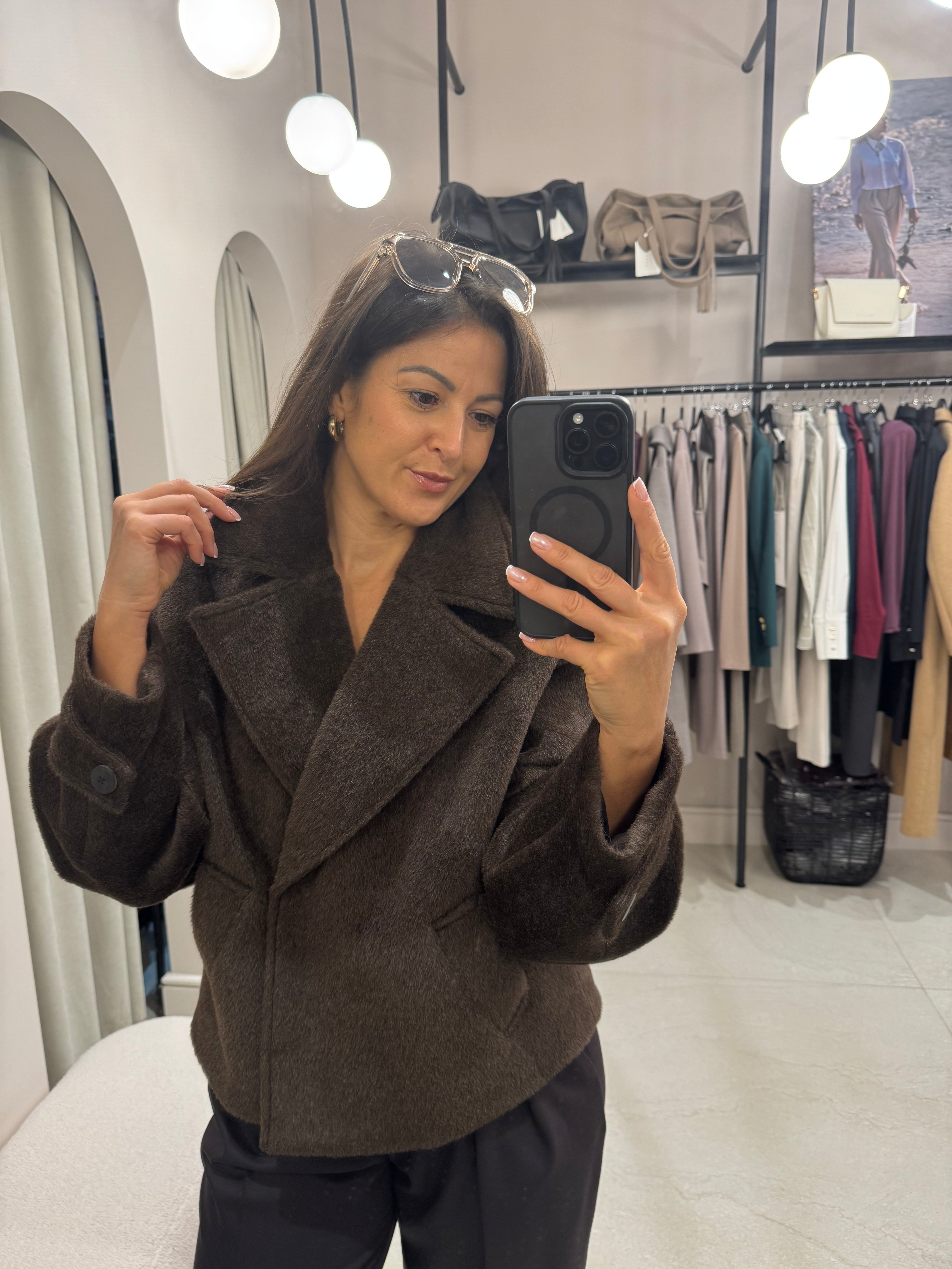 Krótka kurtka Maggiore Marrone