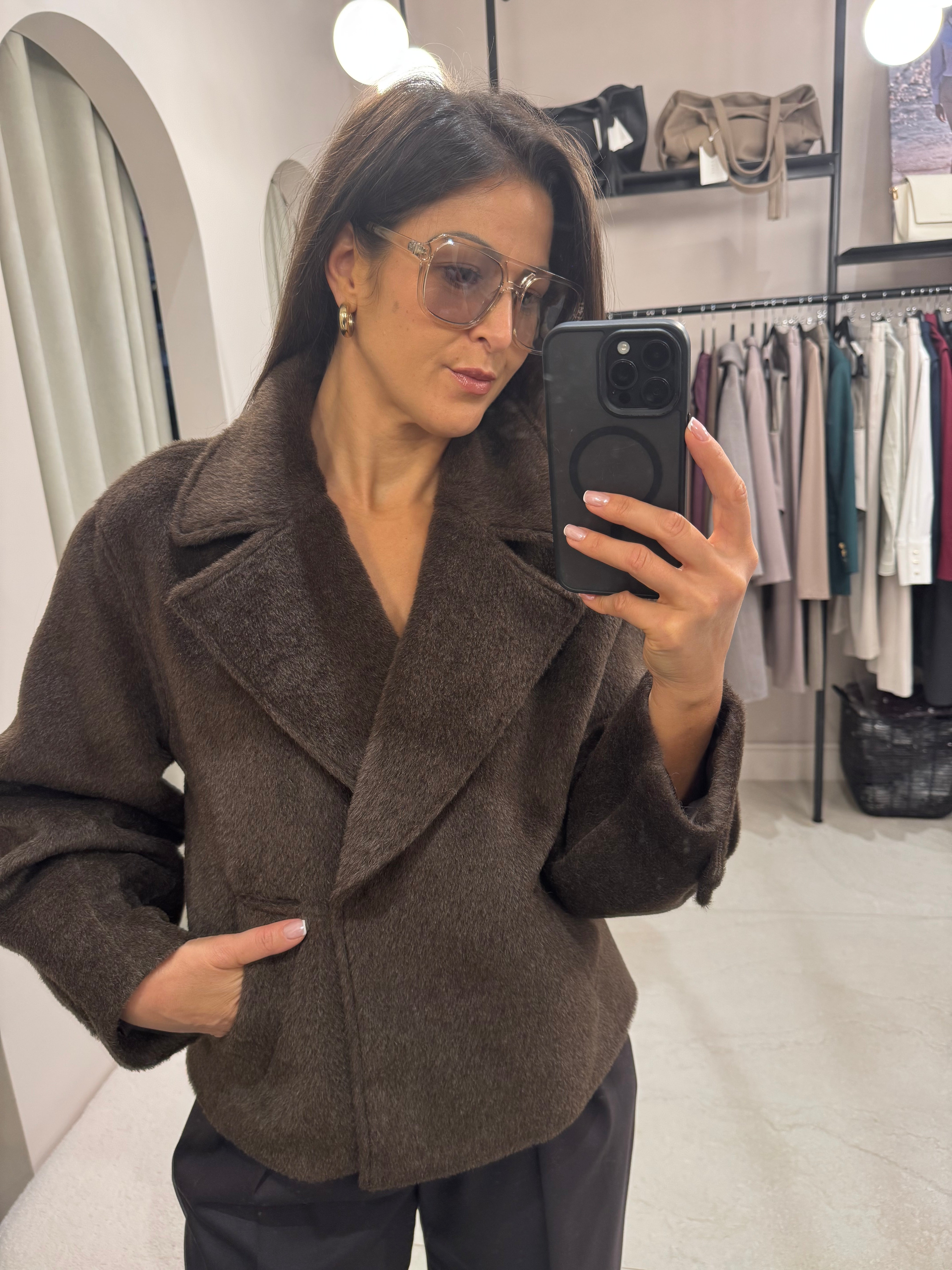 Krótka kurtka Maggiore Marrone