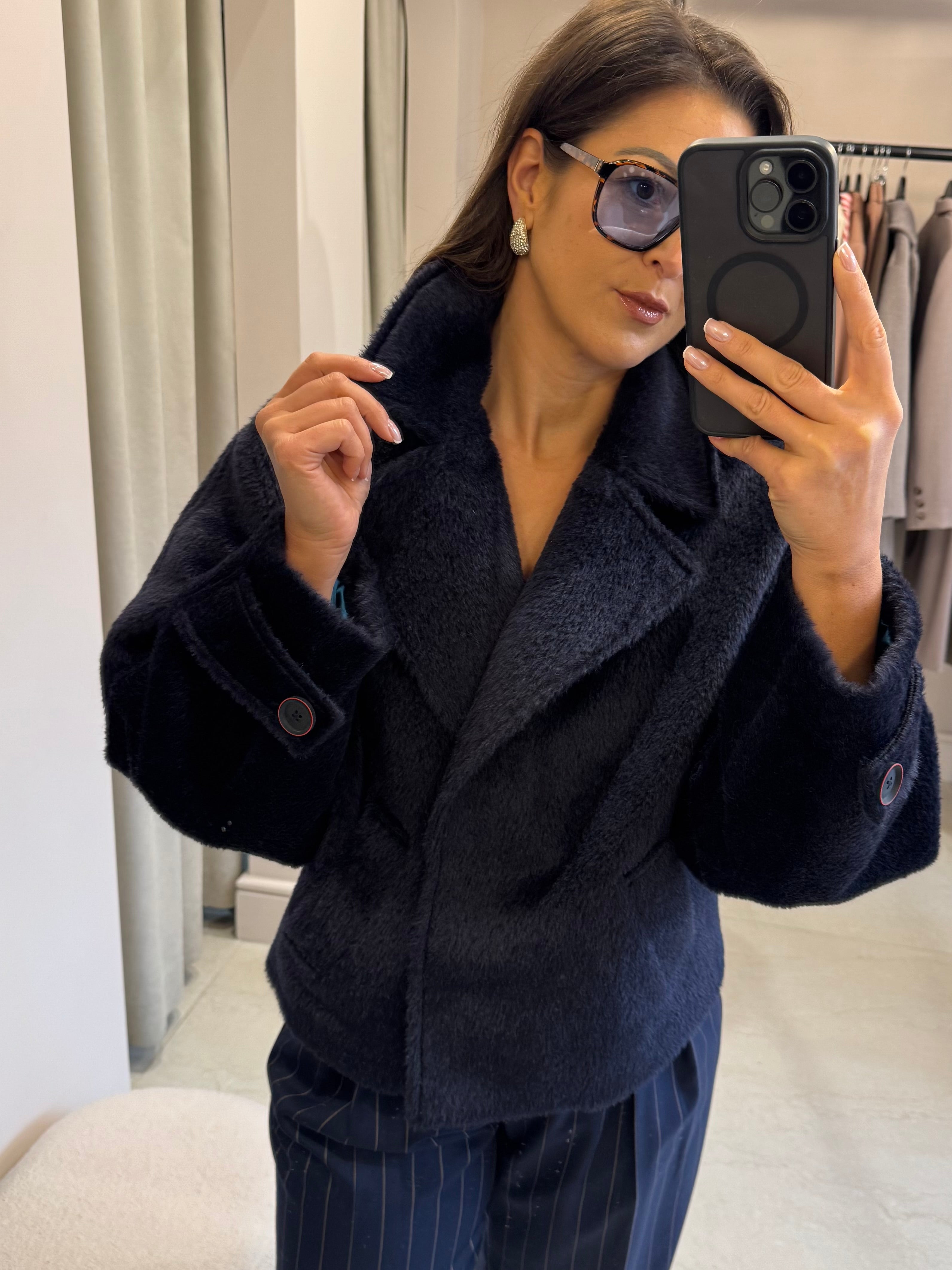 Krótka kurtka Maggiore Blu Marina