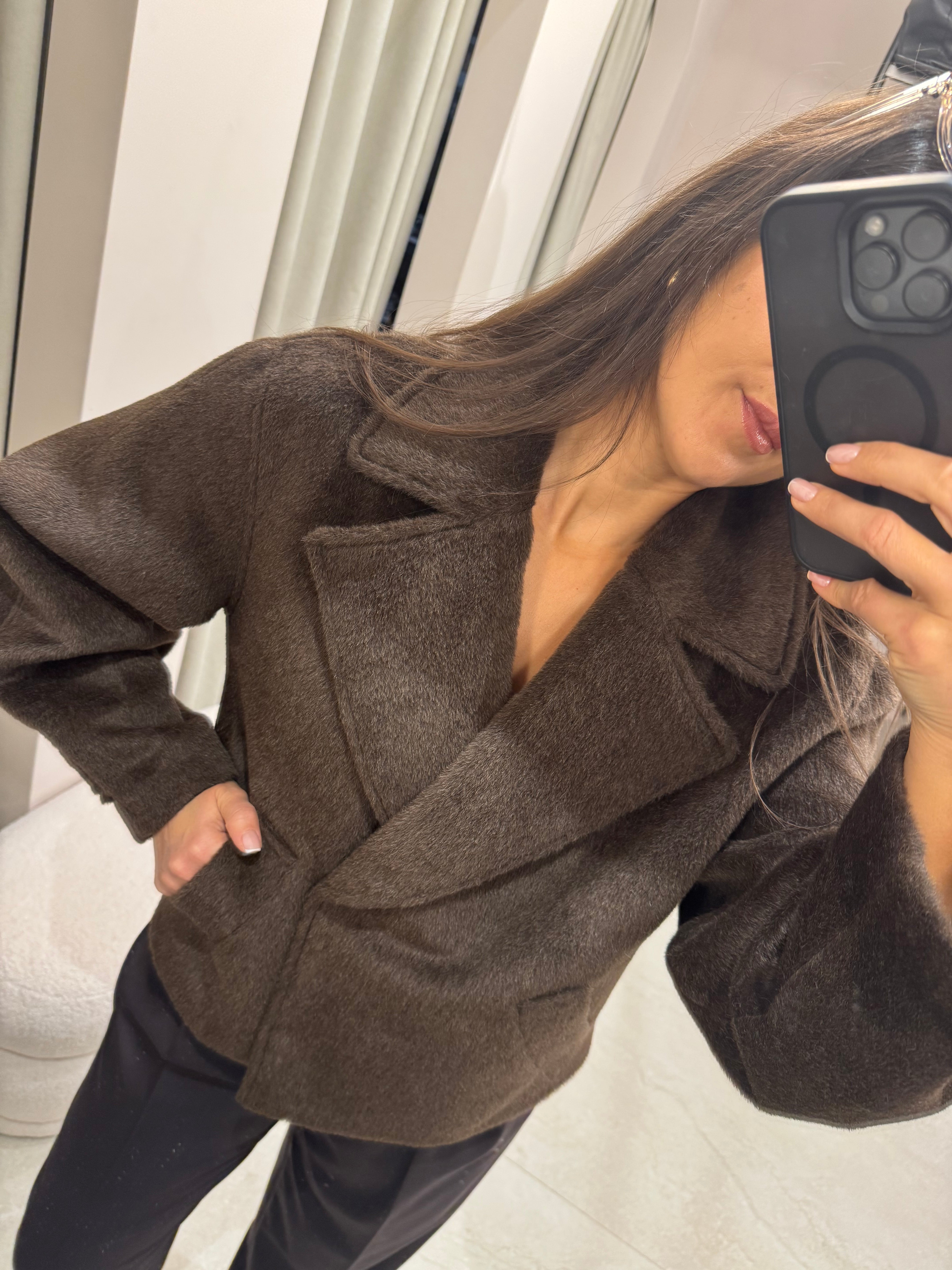 Krótka kurtka Maggiore Marrone