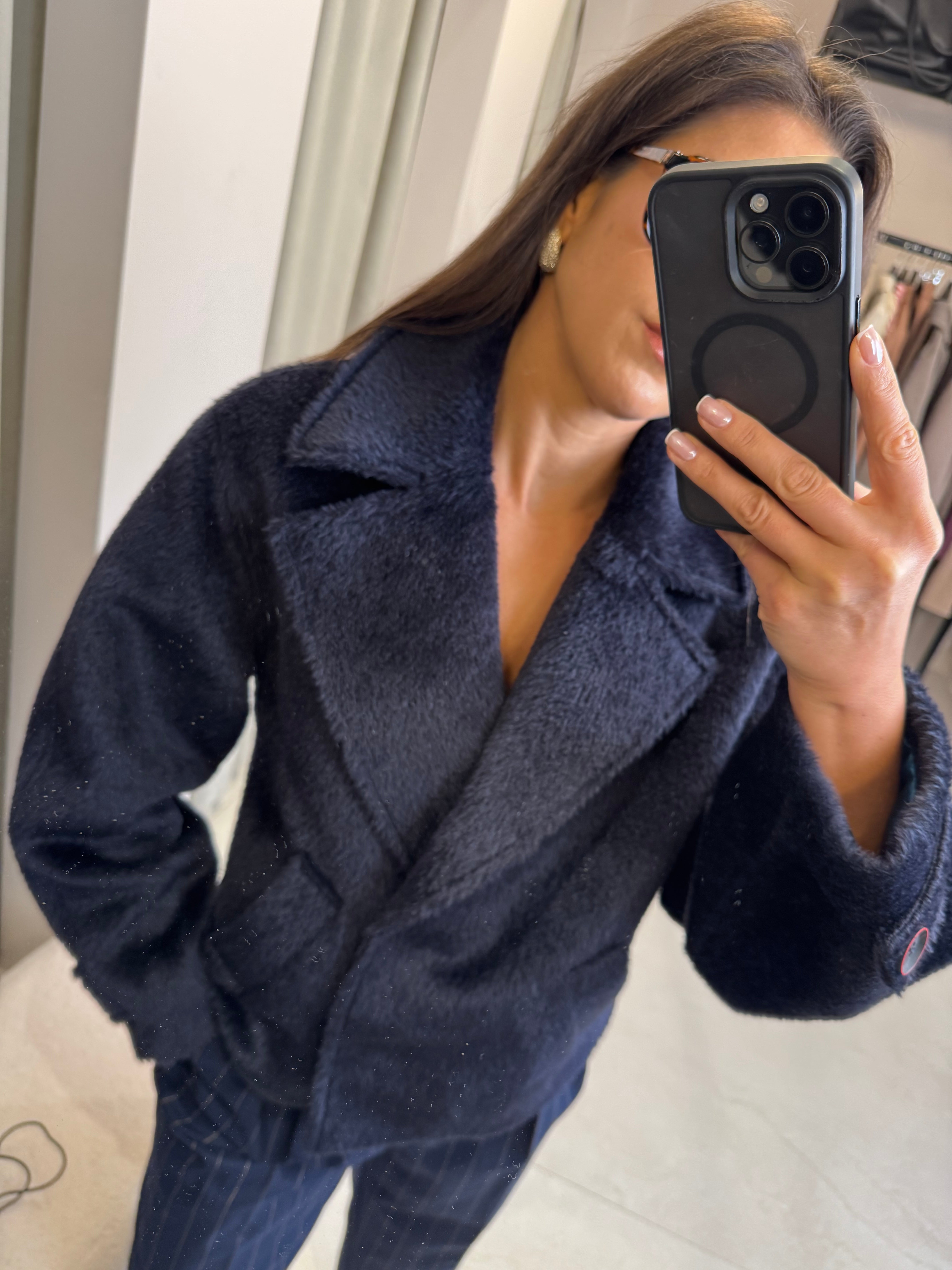 Krótka kurtka Maggiore Blu Marina