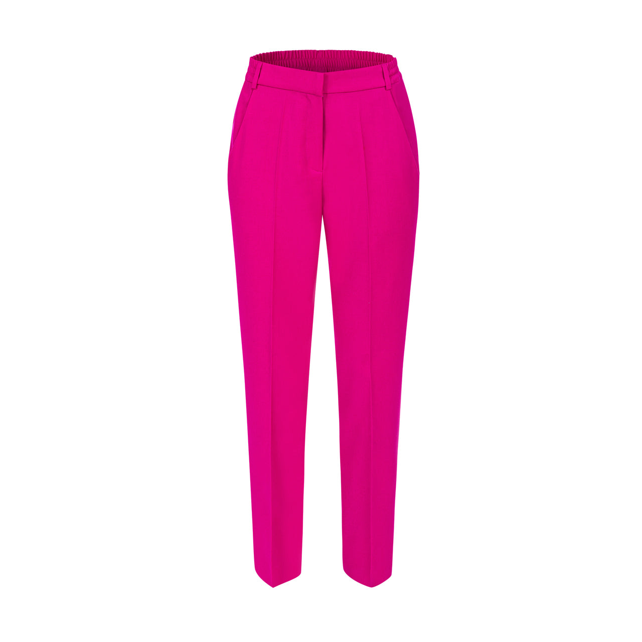 Aleksandra Markowska i cygaretki damskie w kolorze magenta z kantem – odważna propozycja do premium stylizacji smart casual i miejskich zestawów.