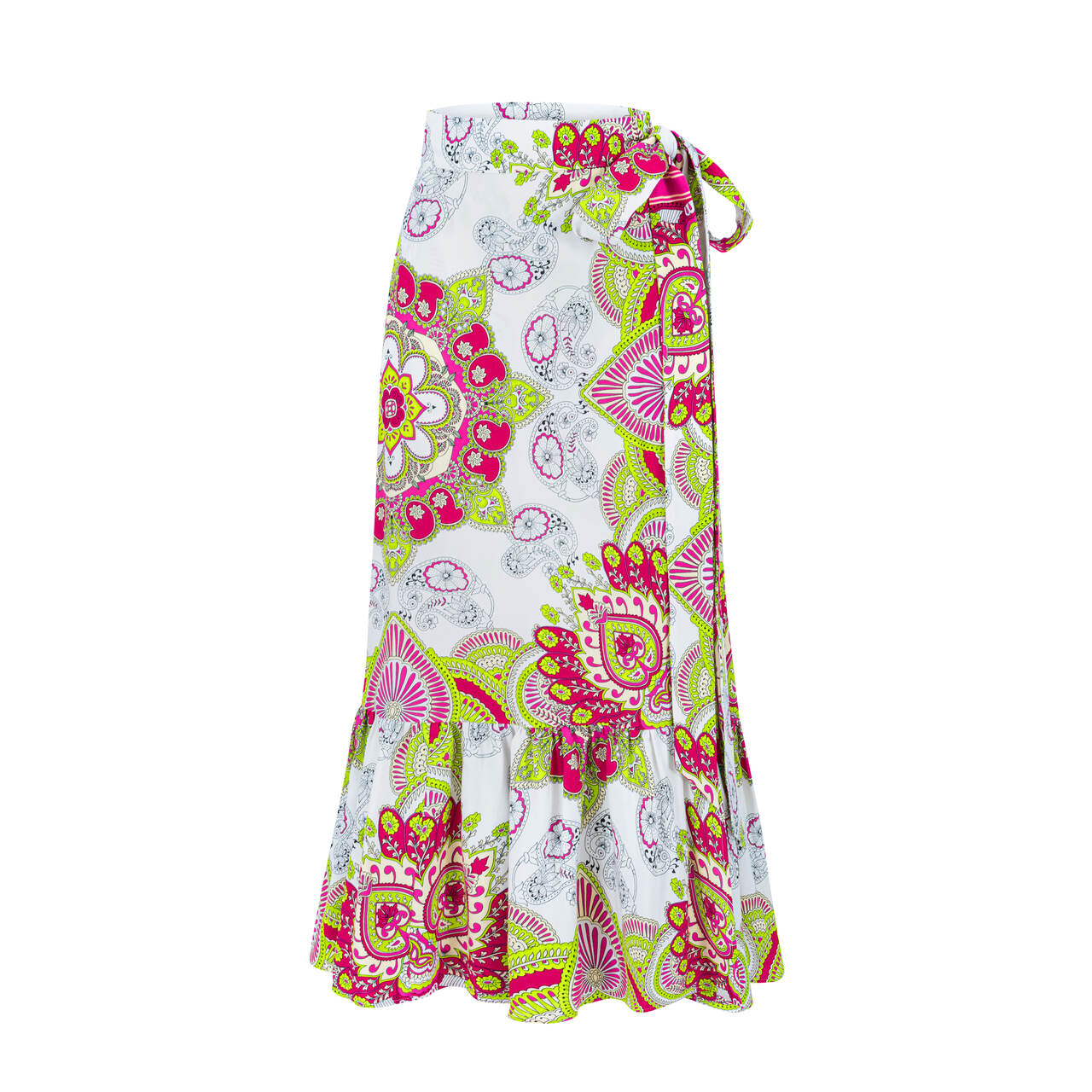 Aleksandra Markowska i letnia, przewiewna spódnica maxi w stylu boho z kwiatowym paisley wzorem.