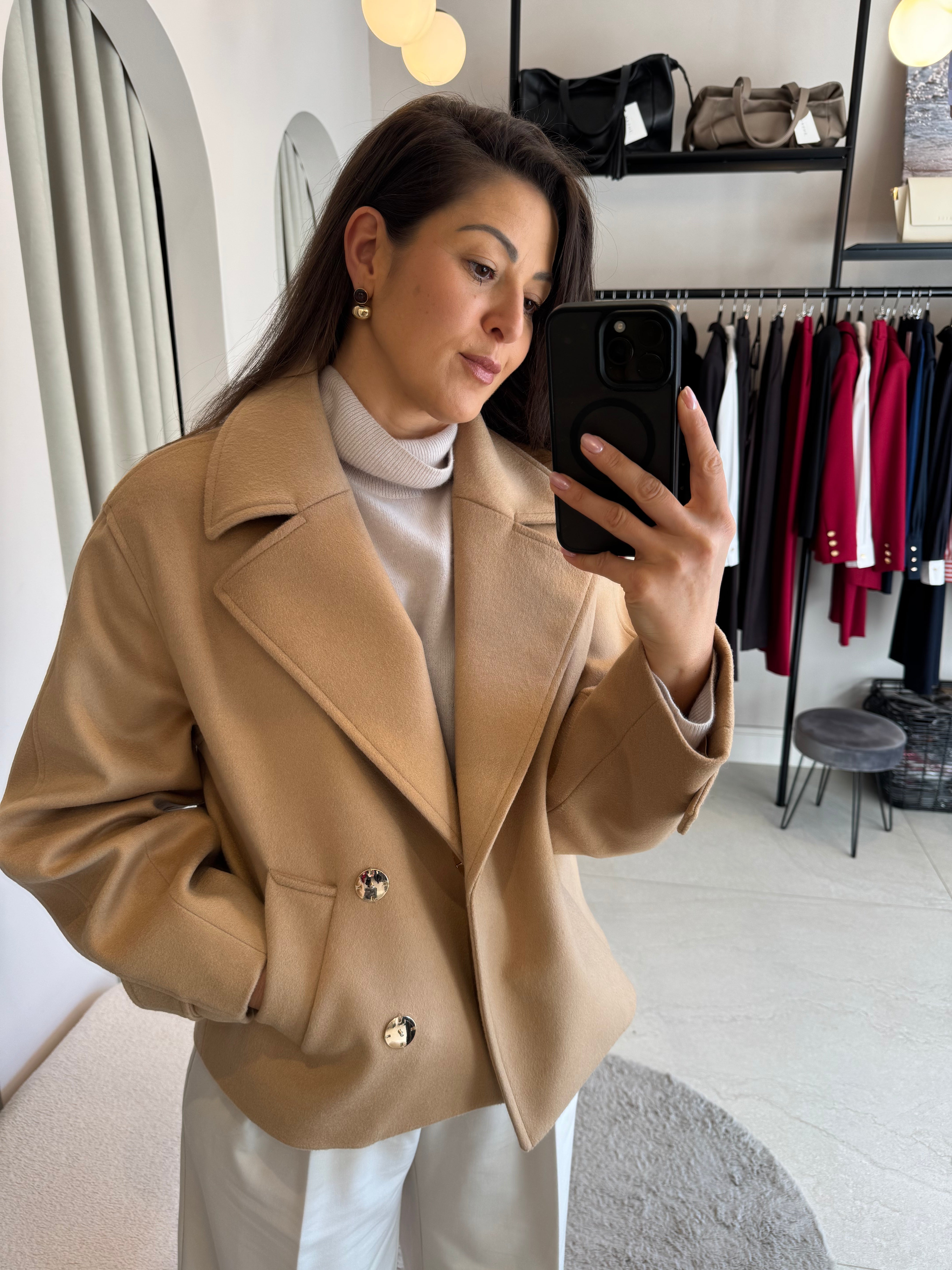 Krótka kurtka Maggiore Camello