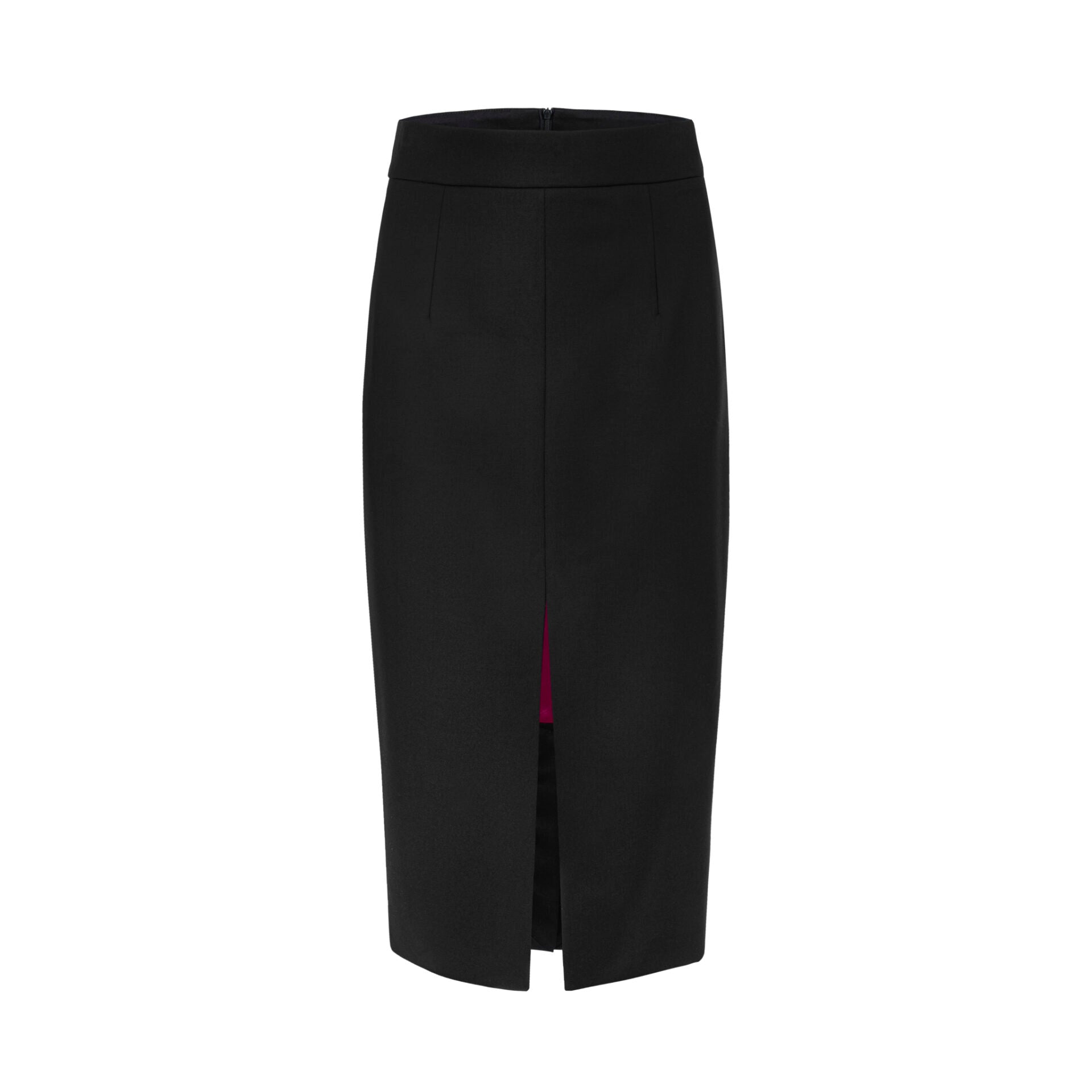 Czarna spódnica ołówkowa Milano Nero z wysokim stanem i rozporkiem z przodu – elegancki fason z włoskiej tkaniny, idealny do pracy lub na wieczór
