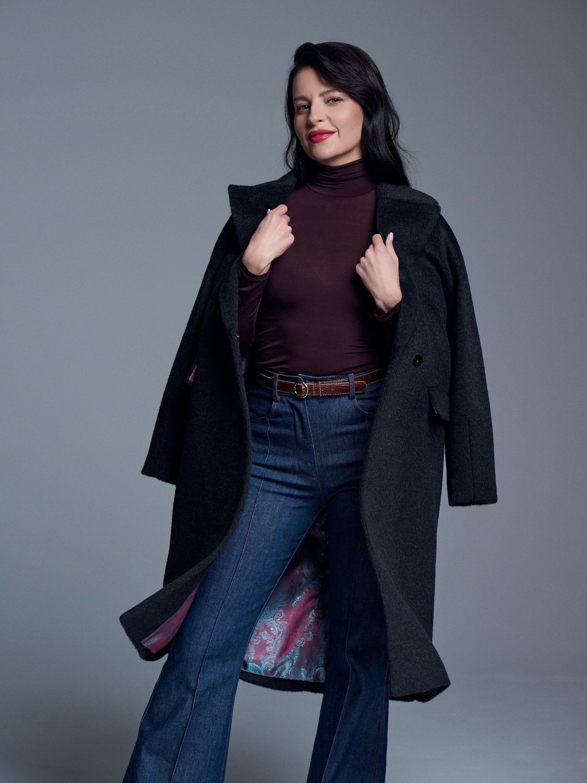 Płaszcz z alpaki Espresso