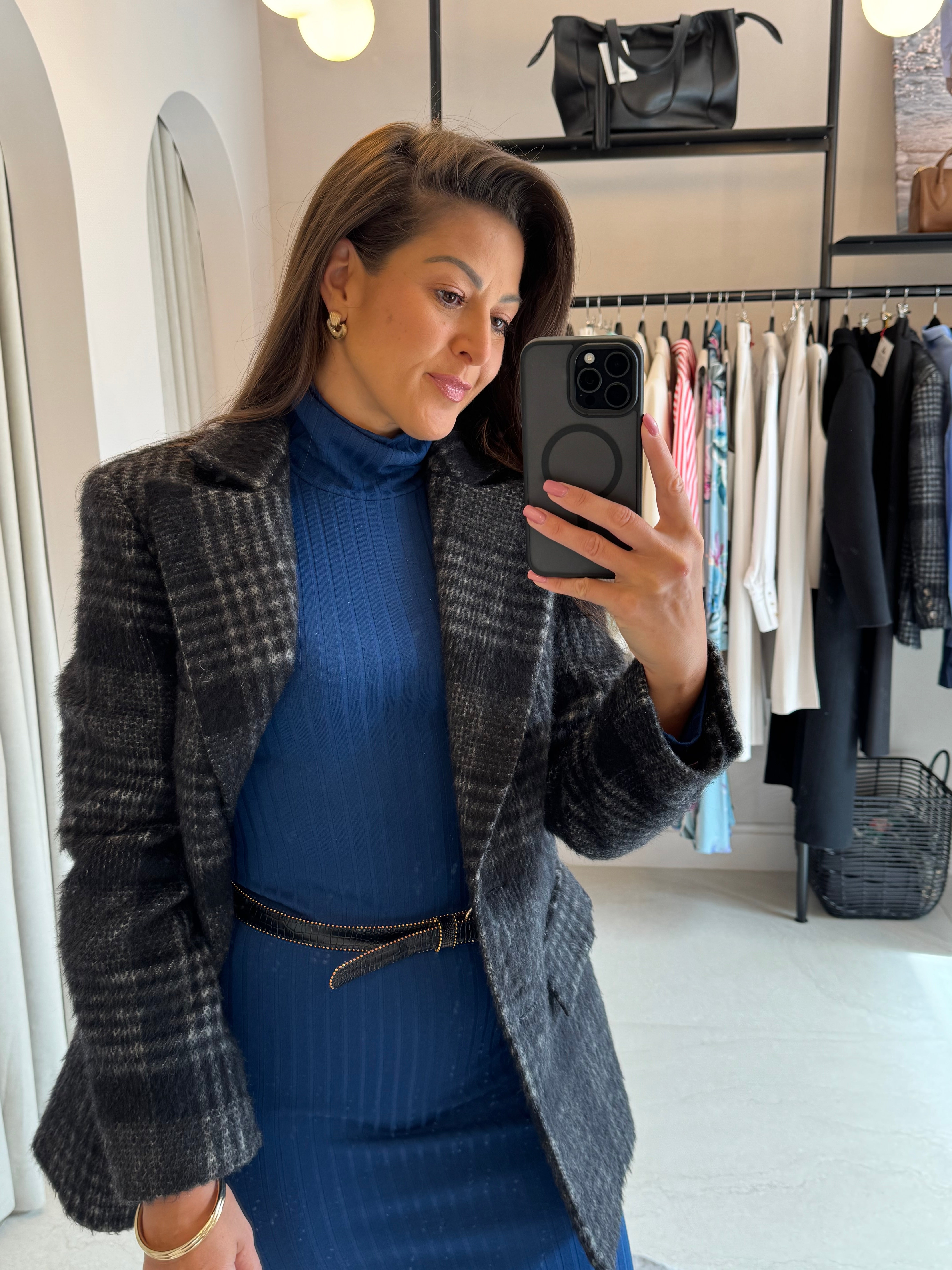 Sukienka z golfem Blu Zaffiro