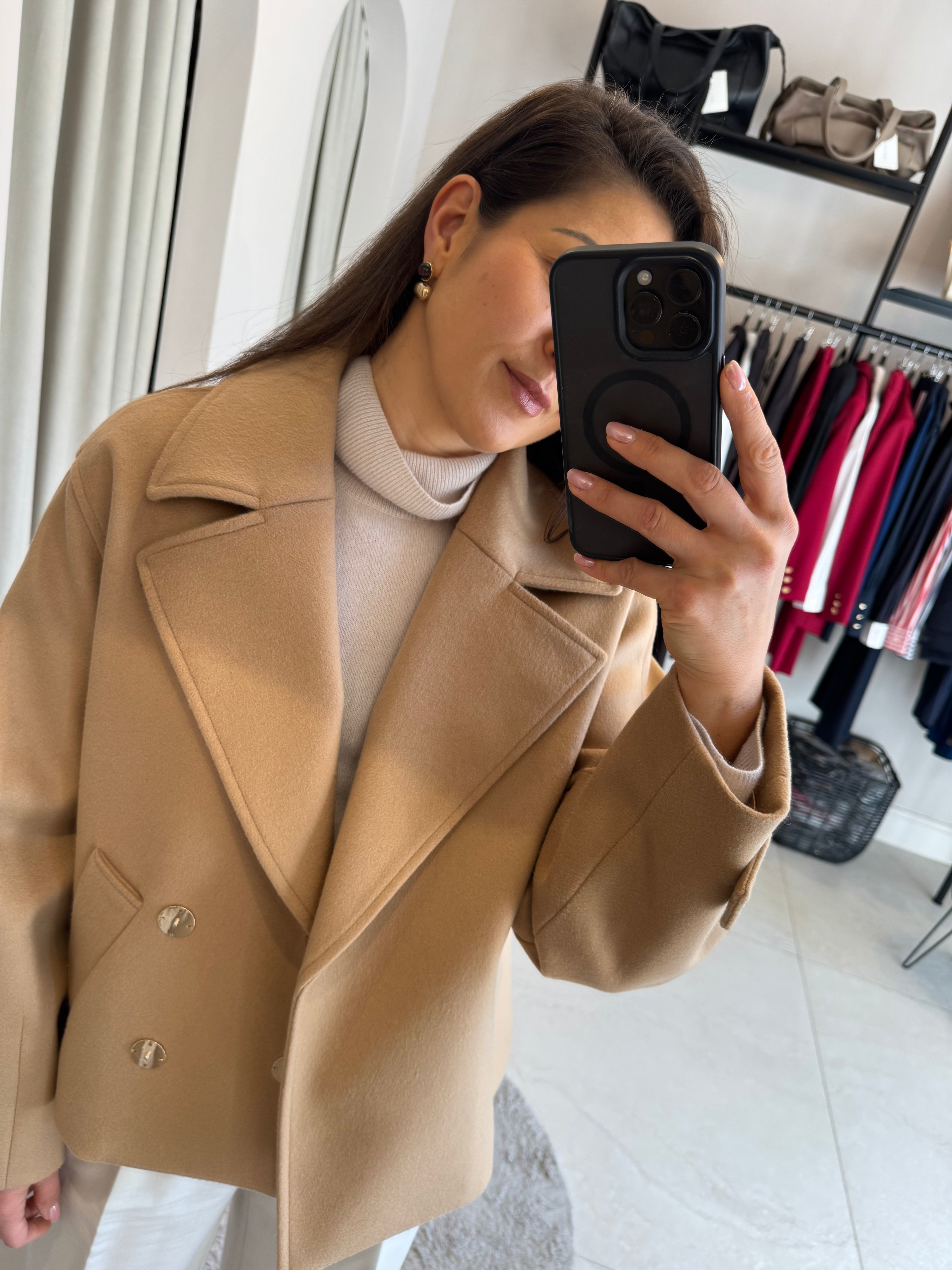 Krótka kurtka Maggiore Camello