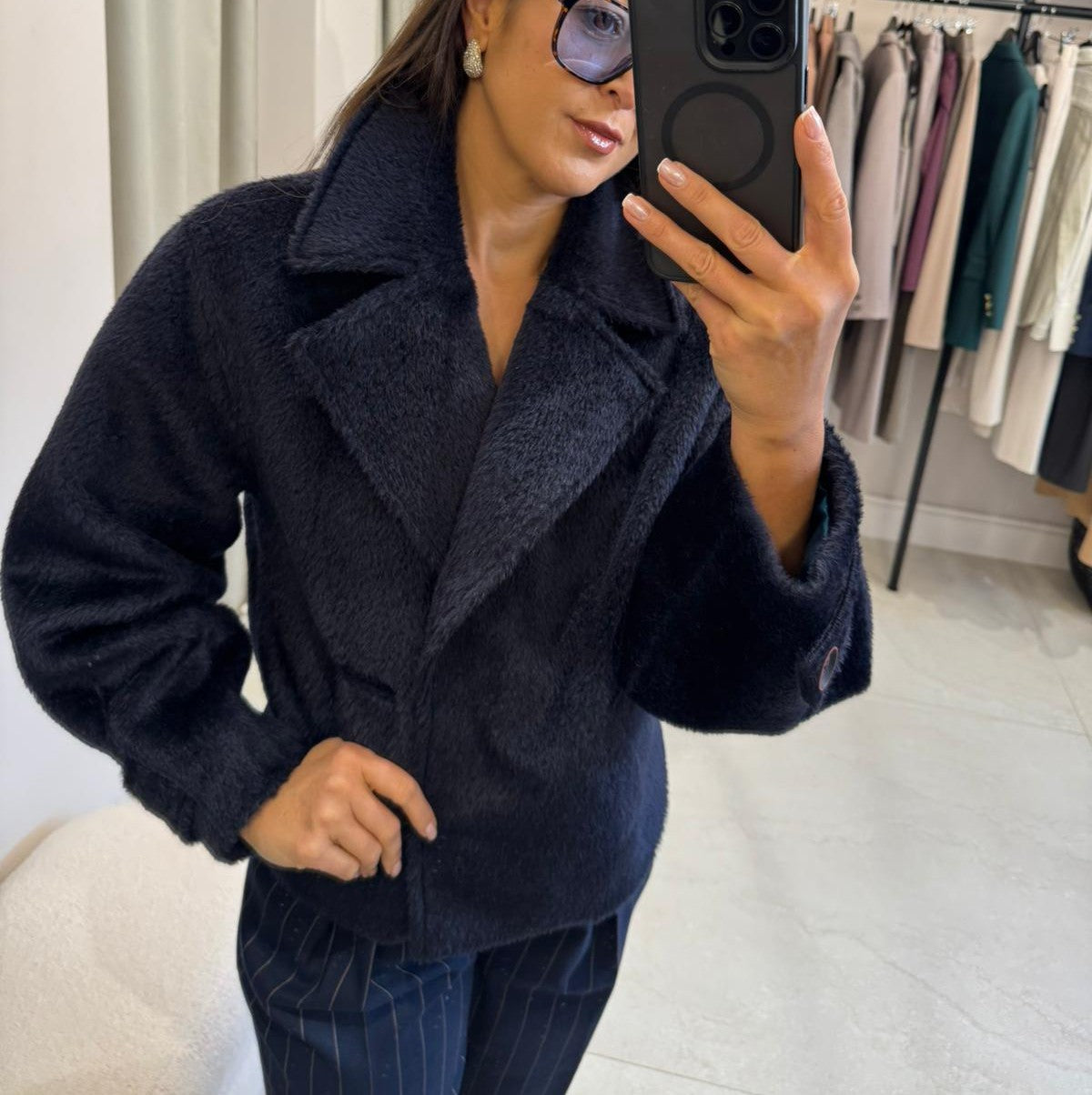 Krótka kurtka Maggiore Blu Marina